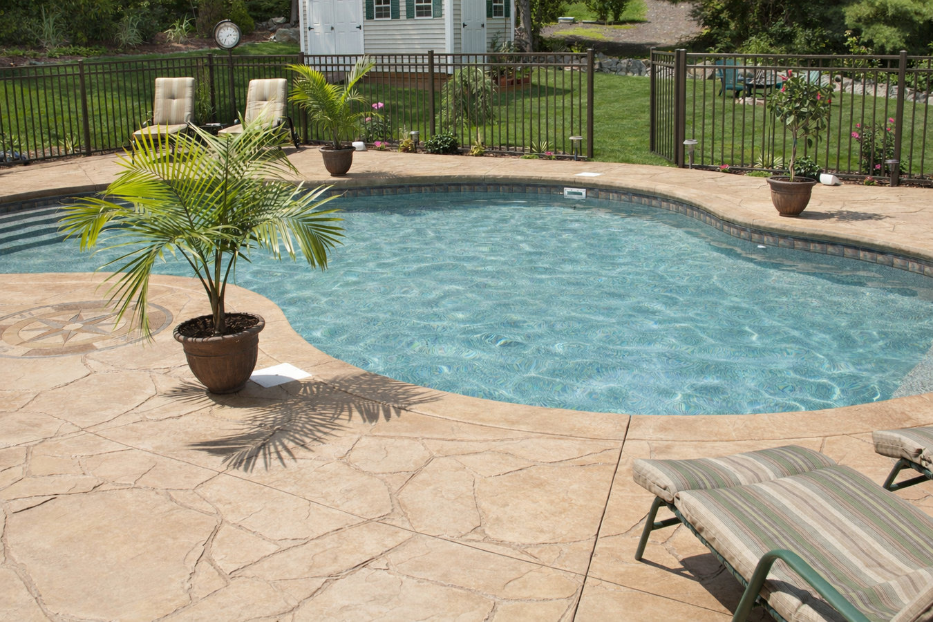 Concrete pool decks in Corona, CA