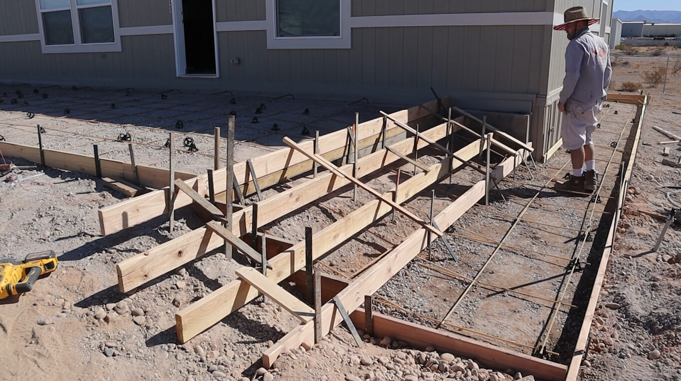 Concrete foundation preparation in Corona, CA
