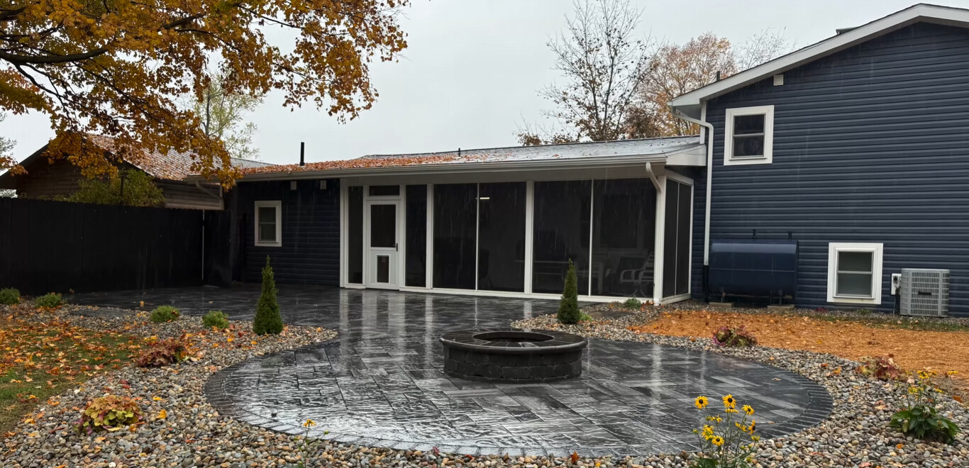 Stamped concrete patio installation in Corona, CA